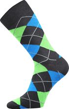 ponožky Lonka Wearel - káro černo zelené