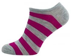 ponožky kotníčkové šedo-fialové