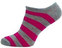 ponožky kotníčkové šedo-růžové