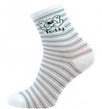 ponožky s medvědem bílé