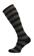 podkolenky s pruhy khaki