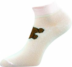 bavlněné ponožky s medvídkem růžové