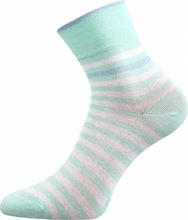bavlněné ponožky s pruhy zelené