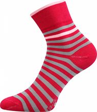 bavlněné ponožky s pruhy červené