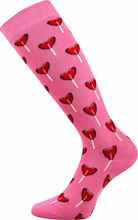 barevné podkolenky s motivem lízátka